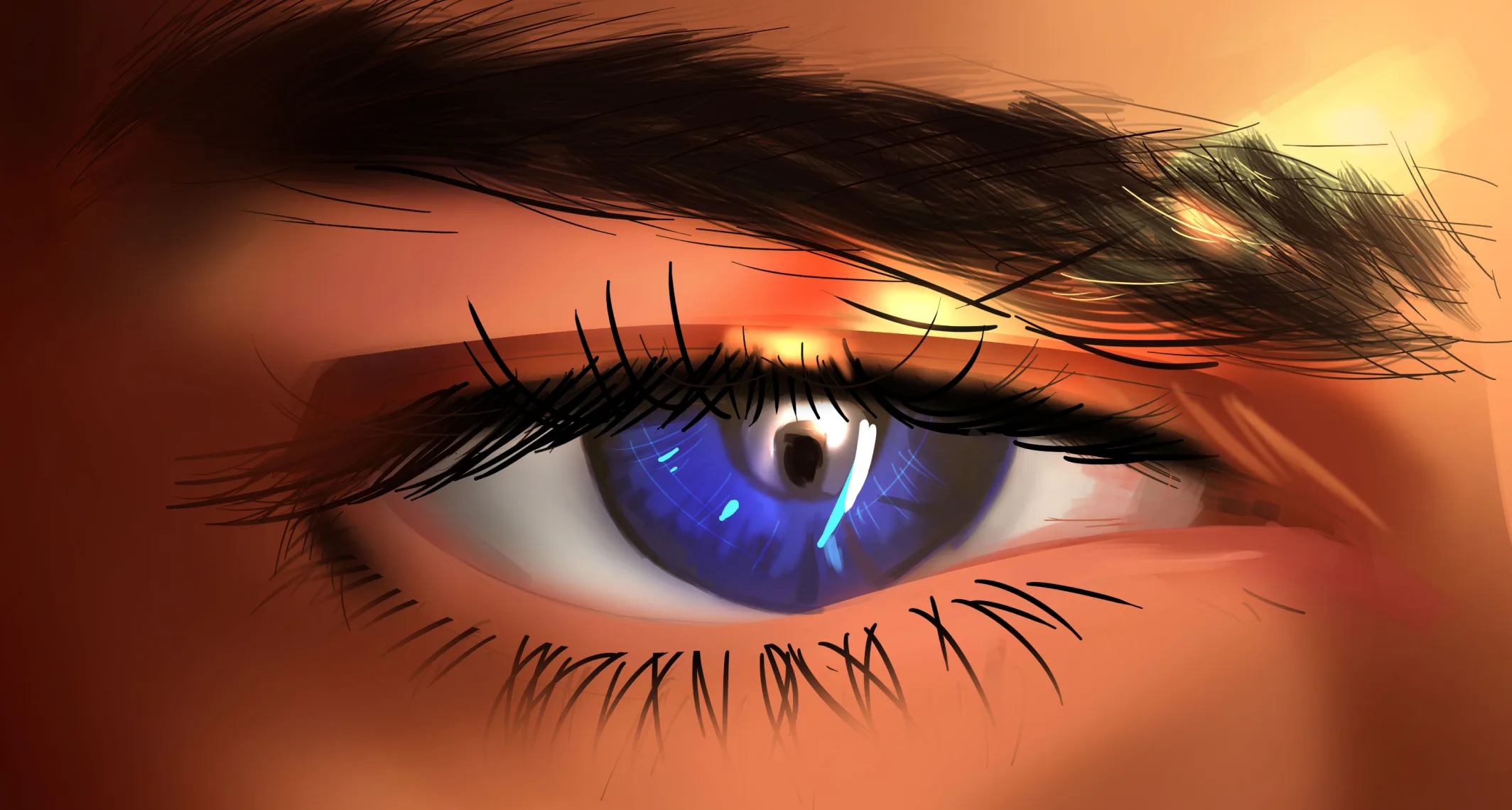 Allard Lavaritte Painting of an anime eye