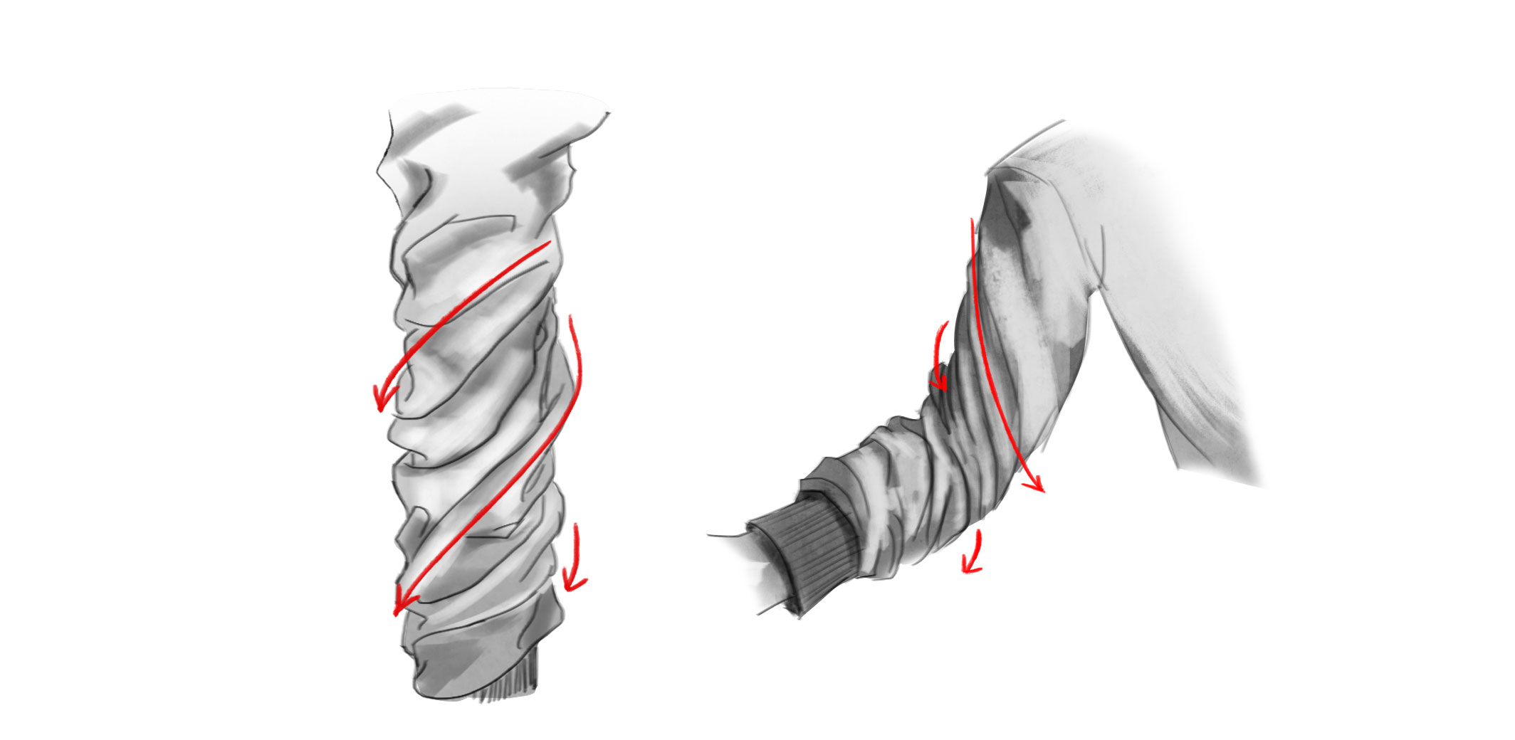 Sample drawing of Spiral Folds