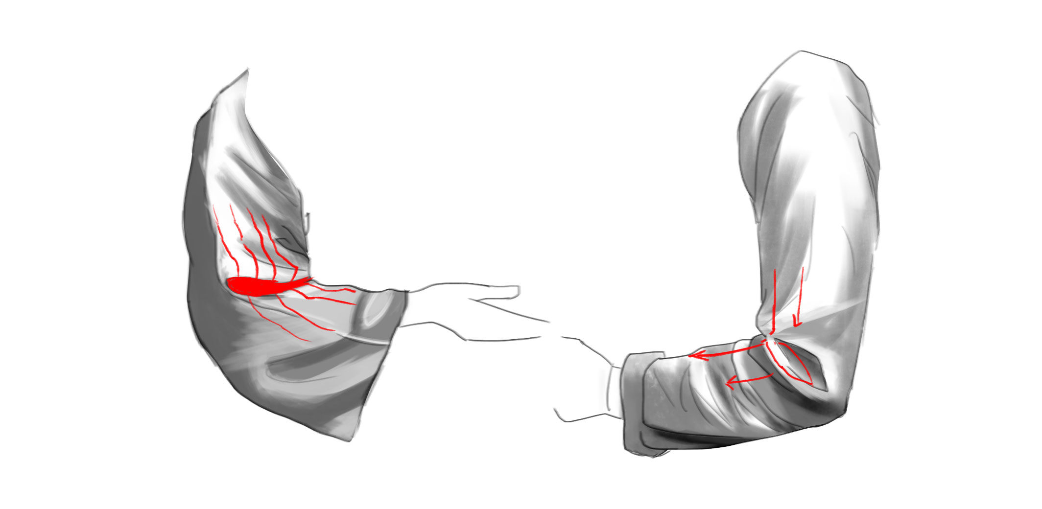 Drawing of Half-lock folds Drawing of Half-lock folds
