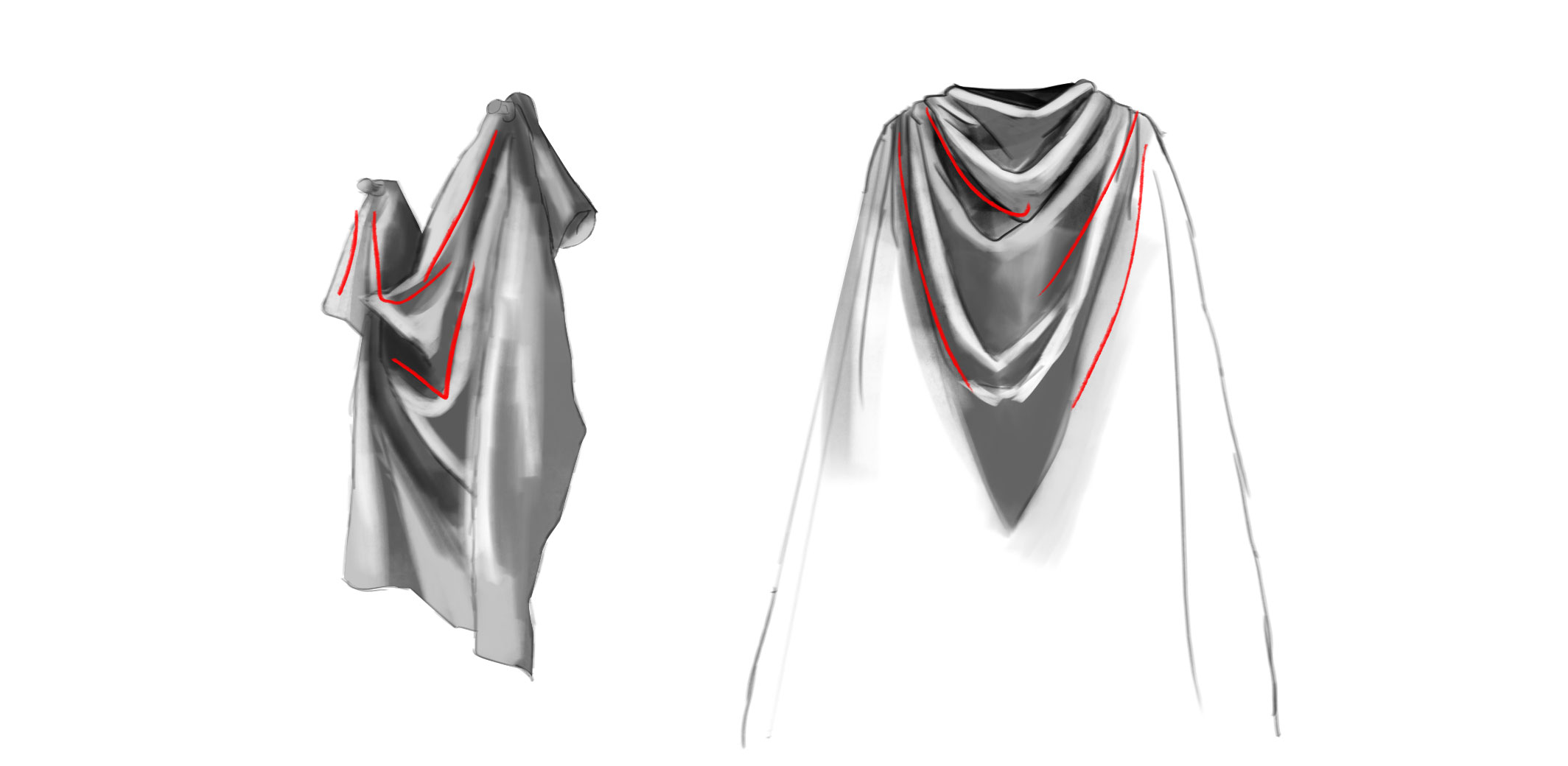 Drawing of Diaper Folds