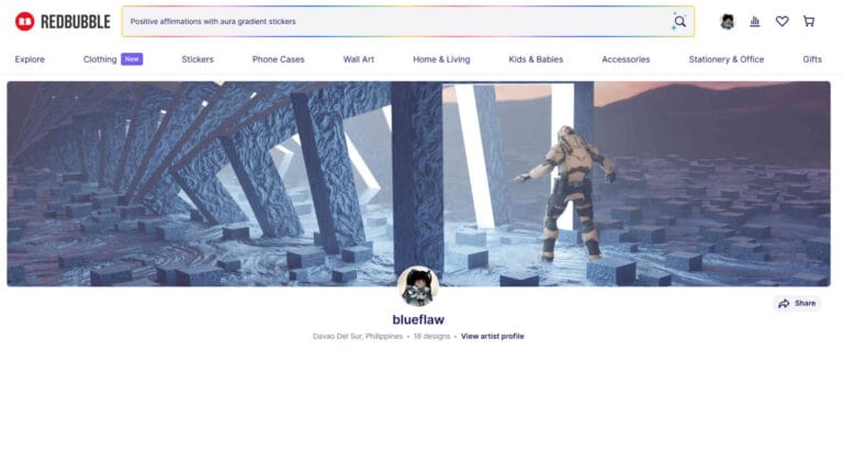 Redbubble UI