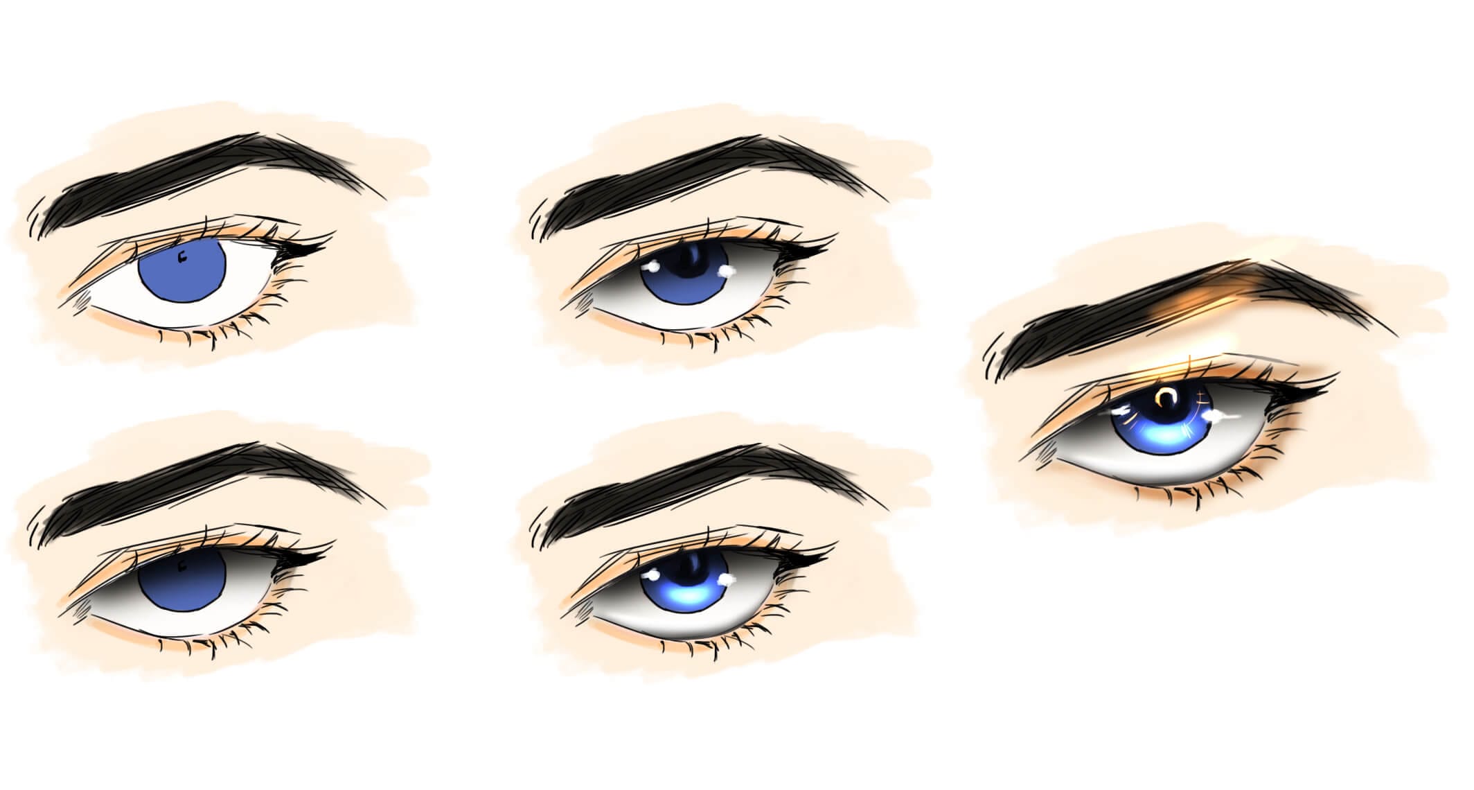 How to Draw Anime Eyes (Step-by-Step Guide for Beginners) 3 drawing an anime eye step by step