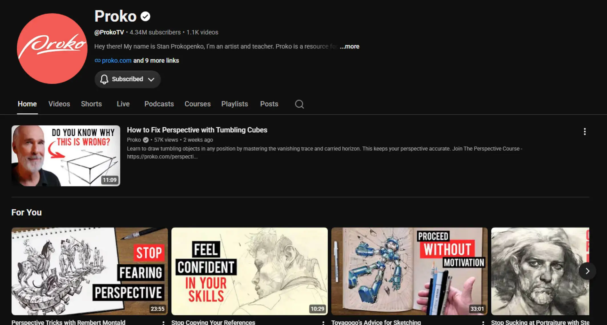 The Best Free Online Resources for Learning Digital Art (From Someone Who Actually Used Them) 5 Proko youtube channel